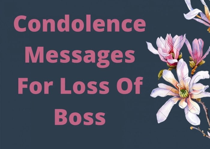 condolence messages for boss