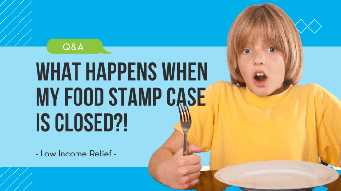how do i know if my food stamp case closed
