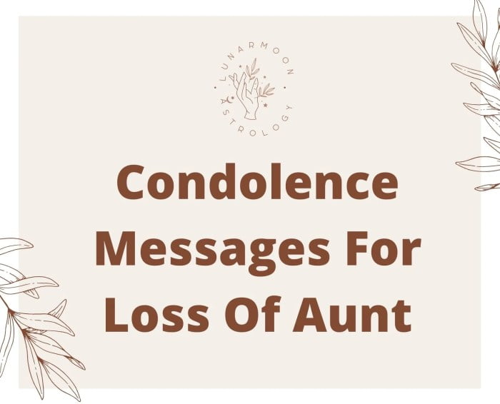 condolence messages for aunt terbaru