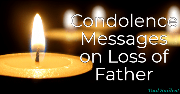 condolence message for father's death