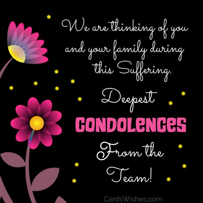 condolence message for co worker