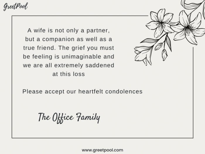 condolence messages for a widow