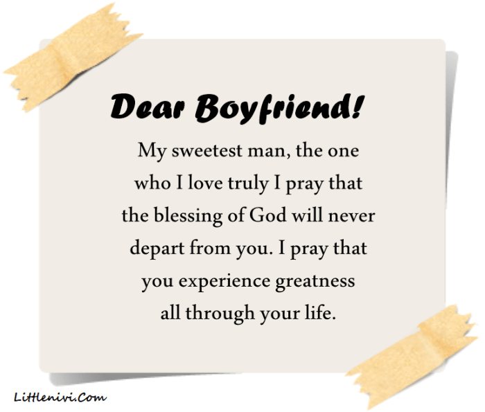good morning prayer message for my boyfriend