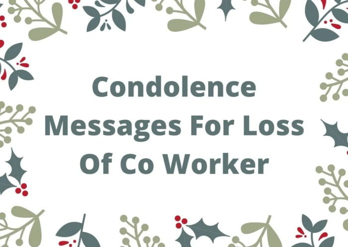 condolence message for colleague